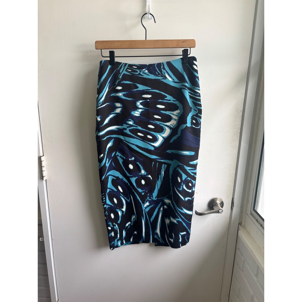 Diane Von Furstenberg Amelia Silk Blend‎ Pencil Skirt size 4 designer luxury